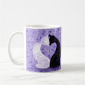 Romantische Katzen Kaffeetasse (Links)