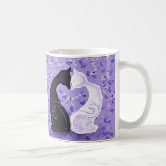 Romantische Katzen Kaffeetasse (Rechts)