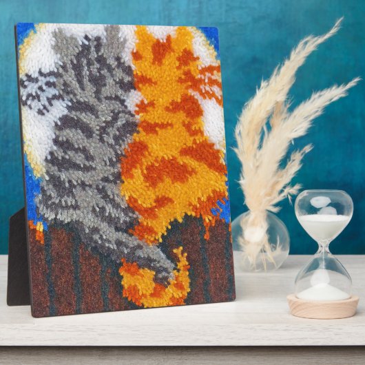 Romantische Katzen Latch Hook Fotoplatte (Seite)