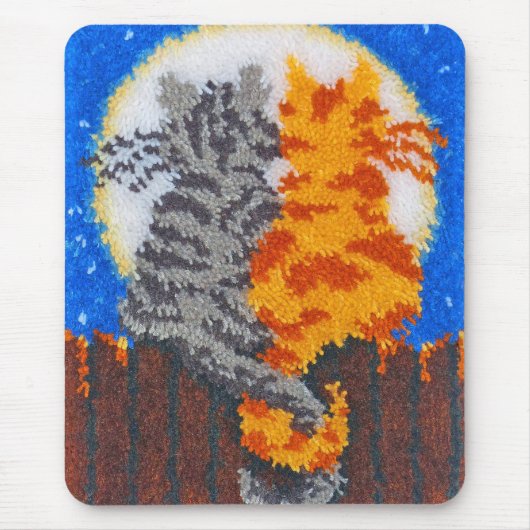 Romantische Katzen Latch Hook Mousepad (Vorne)