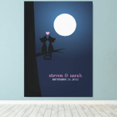 Romantische Katzen Leinwanddruck (Insitu (Holzboden))