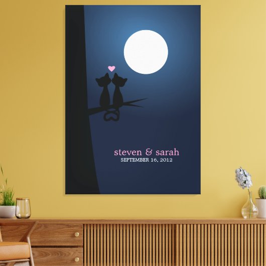 Romantische Katzen Leinwanddruck (Insitu (Wohnzimmer))