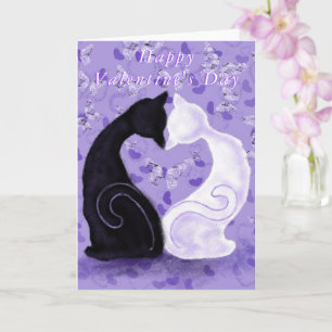 Romantische Katzen Valentinstagskarte Karte