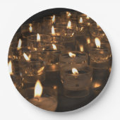 Romantische Kerzen mit Lichterketten Teller (Vorderseite)