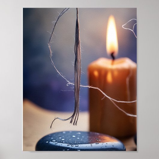 Romantische Kerzenkunst Poster (Vorne)