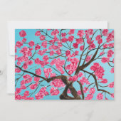 Romantische Kirschblüten Einladung Hochzeit (Rückseite)