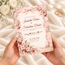 Romantische Kirschblüten-Hochzeit im Coquette-Stil