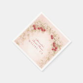 Romantische Kirschgarten-Blumen Hochzeitsdusche Serviette (Ecke)