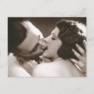 Romantische Kissenkung - Postkarte