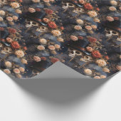 Romantische Kissing Steampunk Skulls Gothic Weddin Geschenkpapier (Ecke)