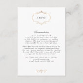 Romantische klassische Goldhochzeit Begleitkarte (Vorderseite)