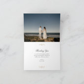 Romantische klassische Goldhochzeit Dankeskarte (Innenseite)