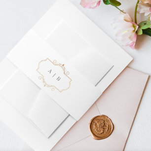 Romantische klassische Goldhochzeit Einladungsbanderole