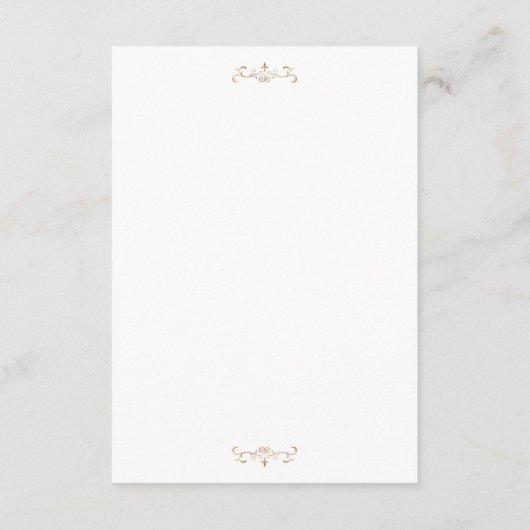 Romantische klassische Goldhochzeit RSVP Karte (Rückseite)