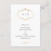 romantische klassische Mono-Hochzeit Begleitkarte (Vorderseite)