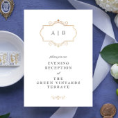 romantische klassische Mono-Hochzeit Begleitkarte