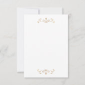romantische klassische Mono-Hochzeit RSVP Karte (Rückseite)