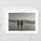 romantische klassische Mono-Hochzeit Save The Date (Rückseite)