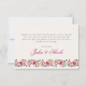 Romantische klassische Pearl Swan Floral Frame Wed (Rückseite)