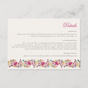 Romantische klassische Pearl Swan Floral Frame Wed Begleitkarte