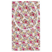 Romantische klassische Pearl Swan Floral Frame Wed Kleine Geschenktüte (Rückseite)