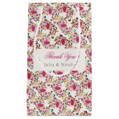 Romantische klassische Pearl Swan Floral Frame Wed Kleine Geschenktüte (Vorderseite)