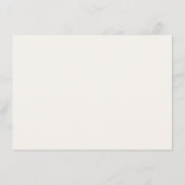 Romantische klassische Pearl Swan Floral Frame Wed Menükarte (Rückseite)