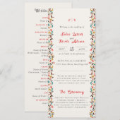 Romantische klassische Pearl Swan Floral Frame Wed Programm (Vorne/Hinten)