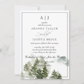 Romantische Klassische Schrift Rustikale Hochzeits Einladung (Vorderseite)