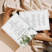 Romantische Klassische Schrift Rustikale Hochzeits Einladung