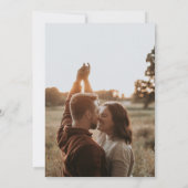 Romantische Kleider Monogram-Foto Hochzeit Einladung (Rückseite)