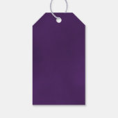 Romantische königliche Lila Rose Hochzeit Danke Geschenkanhänger (Rückseite)