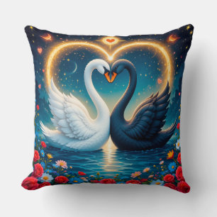 Romantische königliche Schwan-Fantasie-Nacht-Botan Kissen