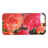 Romantische Korallen-Rose Case-Mate iPhone Hülle (Rückseite (Horizontal))