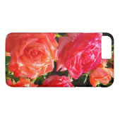 Romantische Korallen-Rose Case-Mate iPhone Hülle (Rückseite (Horizontal))