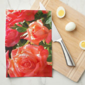 Romantische Korallen-Rose Handtuch (Viertel Falte)