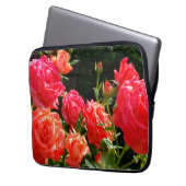 Romantische Korallen-Rose Laptopschutzhülle (Vorderseite Links)
