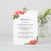 Romantische Korallenpeonie-Detailkarten Begleitkarte (Stehend Vorderseite)