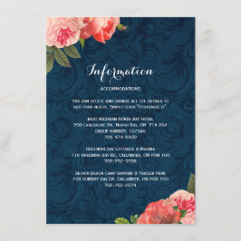 Romantische korallenrote Peonie Einzelkarten Begleitkarte