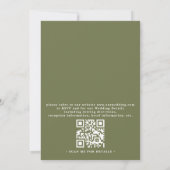 Romantische Kostbare Blumen Rustikale QR-Code-Hoch Einladung (Rückseite)