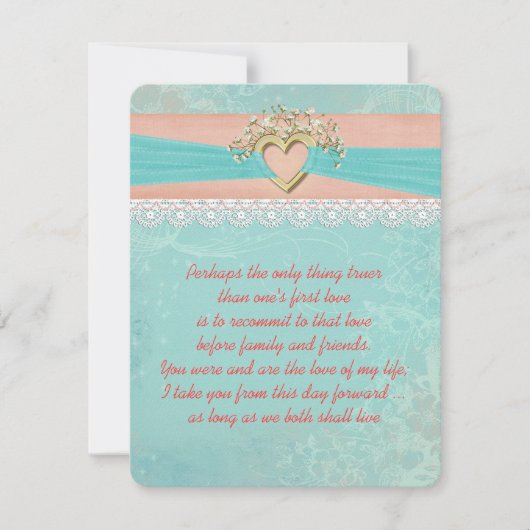 Romantische Kraft Erneuerbare Kraft und Herz Einladung (Vorderseite)