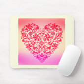 Romantische Kunst des Roten Herzens Mousepad (Mit Mouse)
