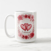 Romantische Kunst im Herzen Kaffeetasse (Links)