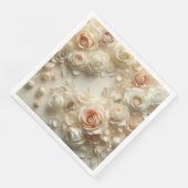 Romantische Kunst mit schwindelerregenden Rose Serviette (Ecke)