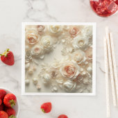 Romantische Kunst mit schwindelerregenden Rose Serviette (Beispiel)