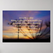 Romantische Kurzbeschreibung von Liebe, Sonnensche Poster (Vorne)