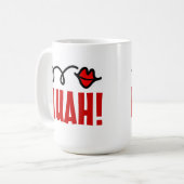 Romantische Kuss-Tasse mit den roten Lippen | Kaffeetasse (Vorderseite Links)