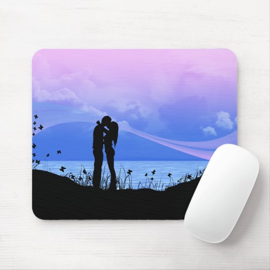 Romantische küssende Paare Mousepad (Mit Mouse)