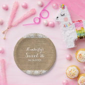 Romantische Lace Burlap 16. Geburtstag Paper Telle Pappteller (Party)