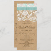 Romantische Lacey Träume mit Blumen Einladung (Vorne/Hinten)